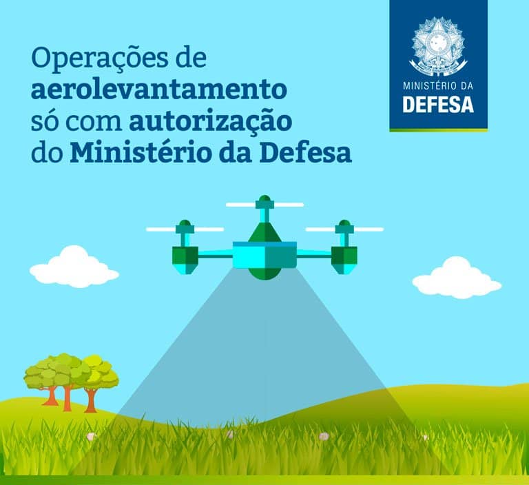 Operações de aerolevantamento só com autorização do Ministério da Defesa