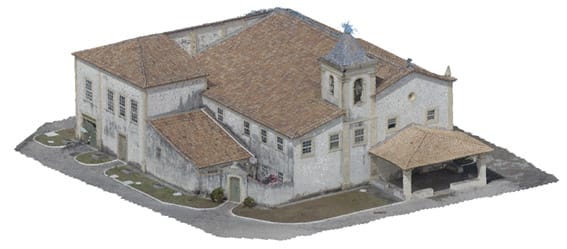 Aplicação de drone para o levantamento cadastral arquitetônico da Igreja Nossa Senhora do Monte Serrat